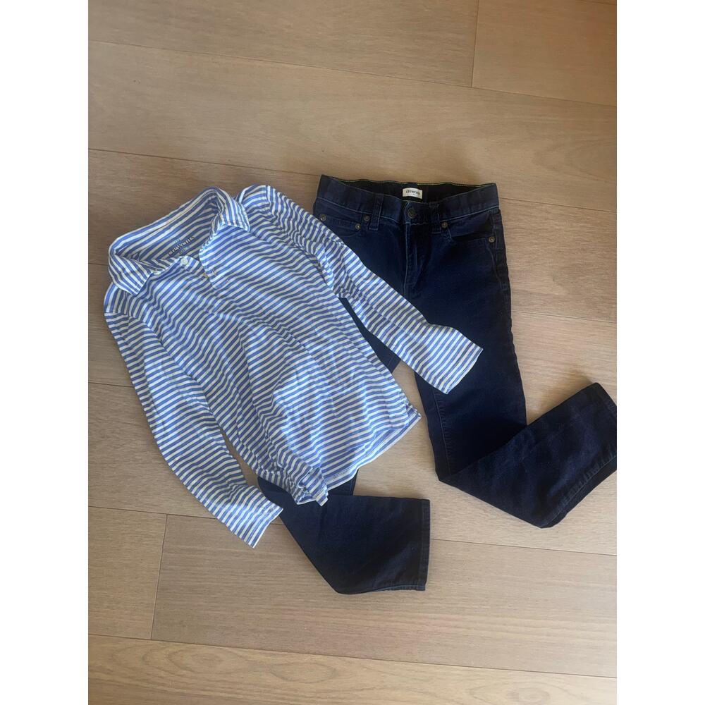 JCrew Crewcuts Boys Size 8 Corduroy Pants and Striped Polo Lot